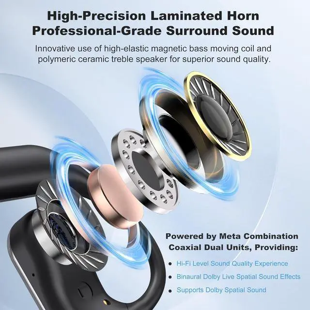 Alt view image 7 of 7 - Language Translator Earbuds, 3 in 1 Ai Translation Earbuds Real Time with 144 Languages & 80H Playtimes, Open Ear Translation Headphones for iPhone and Android, No Subscription Fee, P