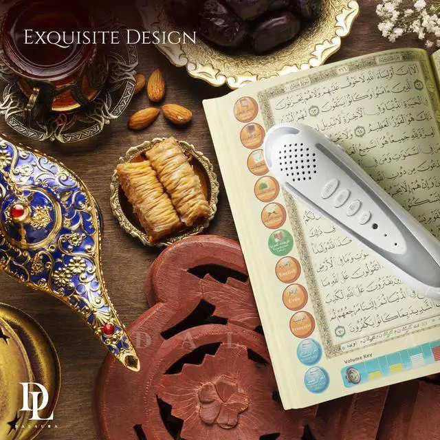 Alt view image 3 of 7 - Quran Reading Pen, 16GB Electronic Reader Pen Word-by-Word Digital Rechargeable Holy Quran Recorder 25 Reciters and Languages 6 Books, Ramadan Gift for Kids Adults Black