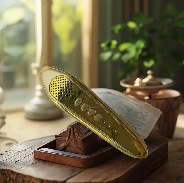 Alt view image 2 of 6 - Quran Reading Pen 32GB Didital Quran Reader Translator with Multilingual 25 Reciters, Rechargeable Talking Reader for Quran Muslims Gift Ramadan Islamic Gift (Without Book) (Gold)