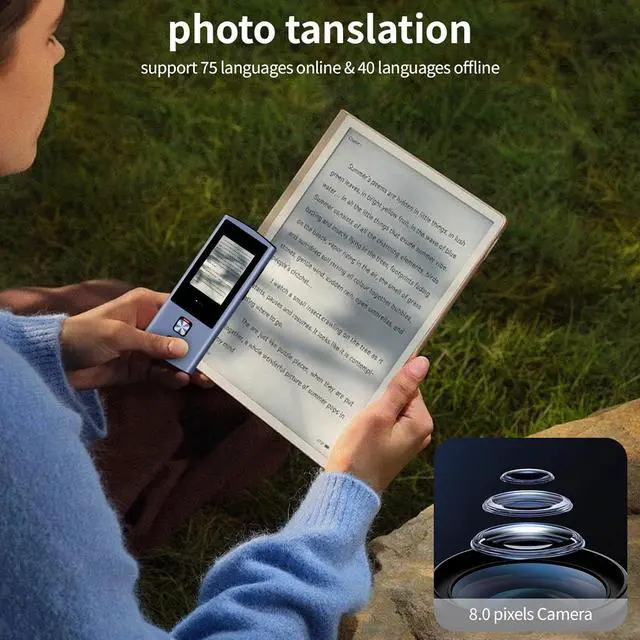 Alt view image 4 of 5 - Language Translator Device, 159 Languages, 2025 AI Pocket Offline Instant Voice Translator, English to Spanish Translator Device, Communication Translation Device for Business Travel Study