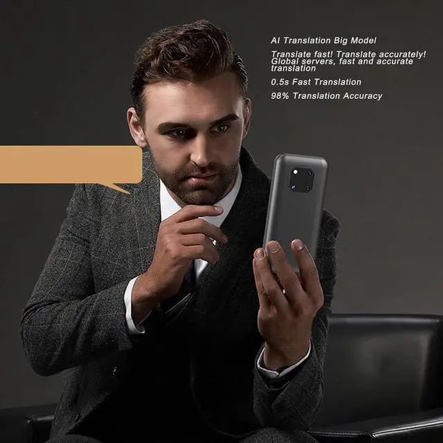 Alt view image 2 of 7 - Language Translator Device AI Voice Translator Real Time Translator 139 Languages Online 20 Offline 0.5s Fast Translation with 4 Inch Touch Screen for Travel Business