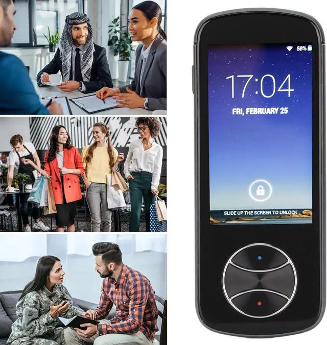 Alt view image 5 of 7 - PUSOKEI Smart Voice Language Translator 127 Languages Two-Way Instant Voice Interpreter Electronic Handheld Pocket Language Translater Devices Photo Translator for Travel, Shopping, Entertainment