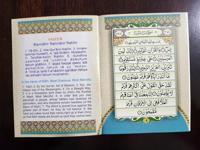 Alt view image 5 of 7 - Ayatul Kursi Surah Yaseen[48 Packs] Yasin Pocket Size Books Holy Quran Arabic+English Translations Islamic Books Islamic Wedding Favors Ramadan Decor Eid Favors Eid Gifts Islamic Gifts 123 (48)