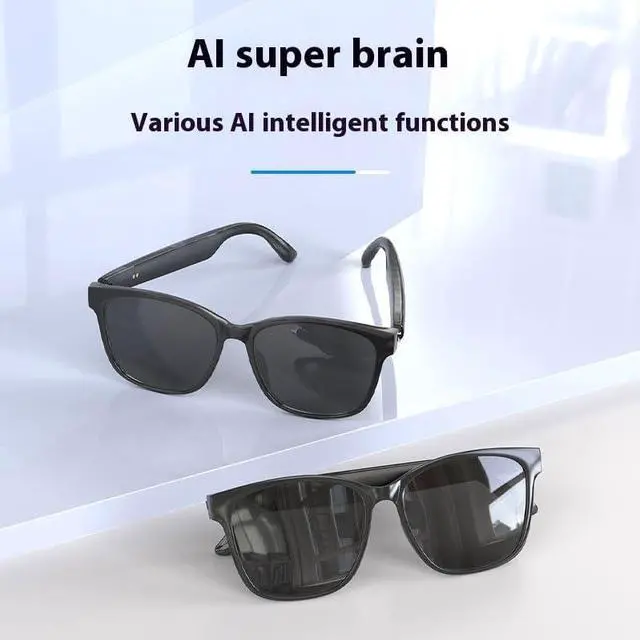 Alt view image 2 of 7 - AI Translator Glasses, AI Glasses for Men Women, AI Smart Glasses Supports 144 Languages, Glasses Headphones Anti-Blue Light Lenses, Open Ear Music & Hd Calling (White)
