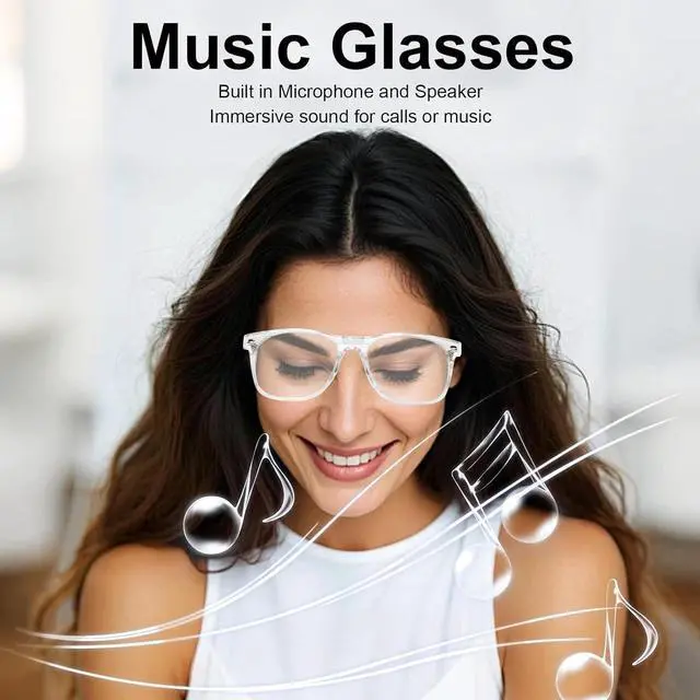 Alt view image 2 of 7 - AI Translation Glasses with Over 100 Languages Real Time Translation, Anti Blue Light, Smart Music Glasses, Great for Business, Travel, or Overseas Students