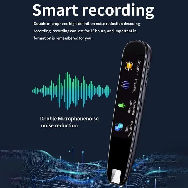 Alt view image 5 of 7 - Translator Pen, Traductor De Voz Instantaneo 2024, Amigopen Multipurpose Translation Device,Traductor Inteligente for Students Adults Support WiFi and Supporting 112 Languages (Black-A)