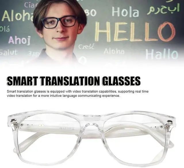 Alt view image 3 of 7 - AI Translation Glasses with Over 100 Languages Real Time Translation, Anti Blue Light, Smart Music Glasses, Great for Business, Travel, or Overseas Students