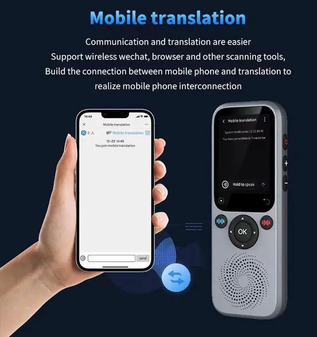 Alt view image 3 of 7 - Language Translator Device with 138 Languages Supported, Offline and Photo Translation, Real and Off Time Smart Voice Translator Portable for Studying, Travel, Business