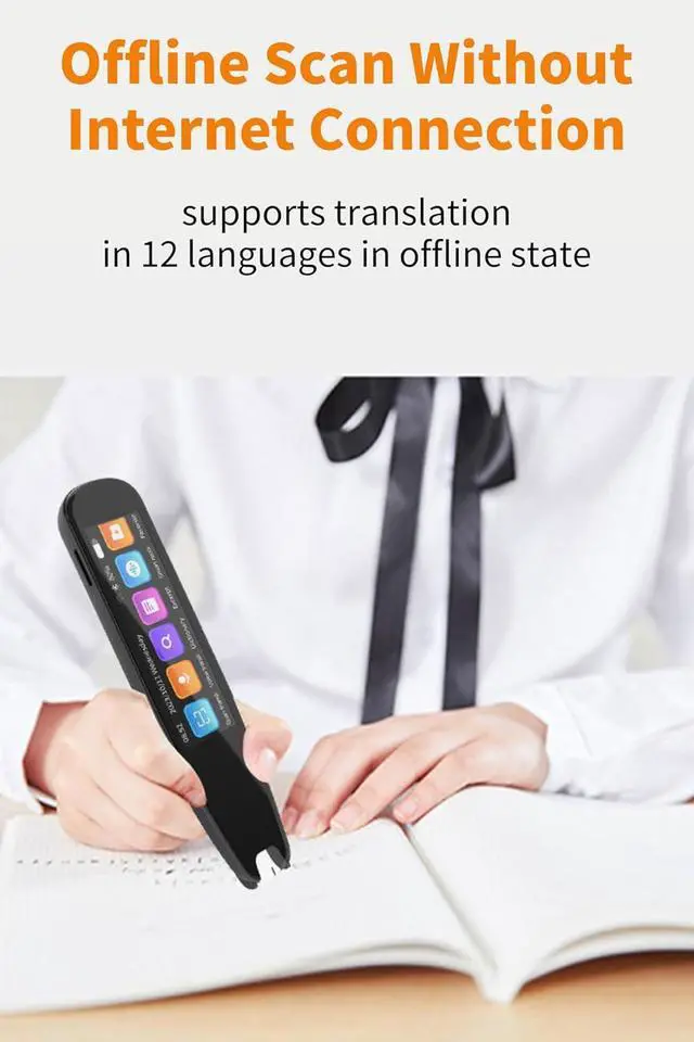Alt view image 7 of 7 - Language Translator Pen, AI Smart Translation Pen with 3 in Screen, 134 Online Voice Translations, Real Time Portable Scan Translation Pen for Business, Learning, Travel