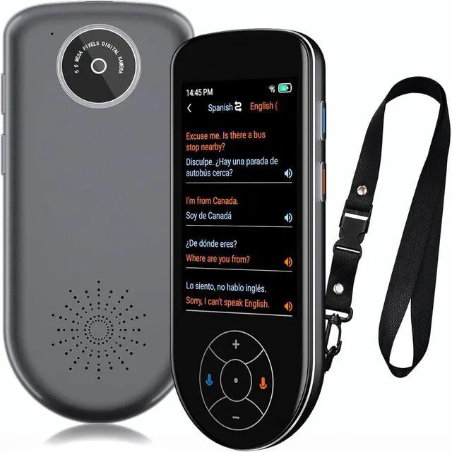 Main image of Language Translator Device No WiFi Needed, Two-Way AI Voice Translation Device with 137 Languages 3.5" HD Portable Offline Online Voice Text Translation 2025 Real-time High Accuracy Translator(Black)