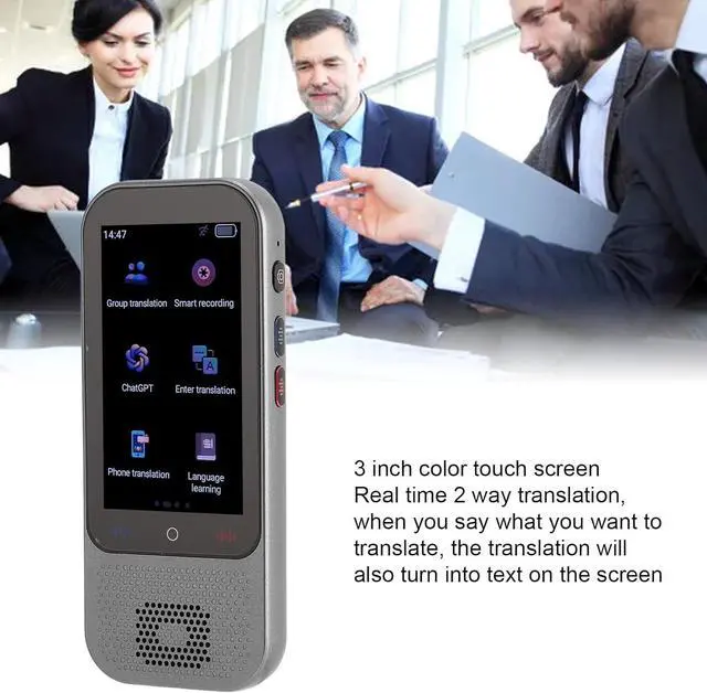 Alt view image 2 of 7 - Language Translator Device, 138 Languages Two Way Voice Translator, 1GB 8GB Offline Translation Portable Language Translator for Travel Business Study