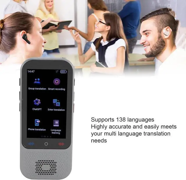 Alt view image 3 of 7 - Language Translator Device, 138 Languages Two Way Voice Translator, 1GB 8GB Offline Translation Portable Language Translator for Travel Business Study