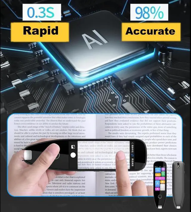 Alt view image 2 of 7 - 134 Languages Translator Pen, Offline OCR Digital Smart Reading Pen, Text to Speech & Voice to Text Scan Reader Pen, Pocket Dictionary Translation Pen, Accurate Portable Translator Device