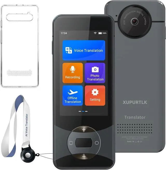 Main image of XUPURTLK Language Translator Device, Voice Translator Device Two Way, 144 Languages Real-Time Translator Device No WiFi Needed, Offline & Recording & Photo Translation for Travel, Business, Learning
