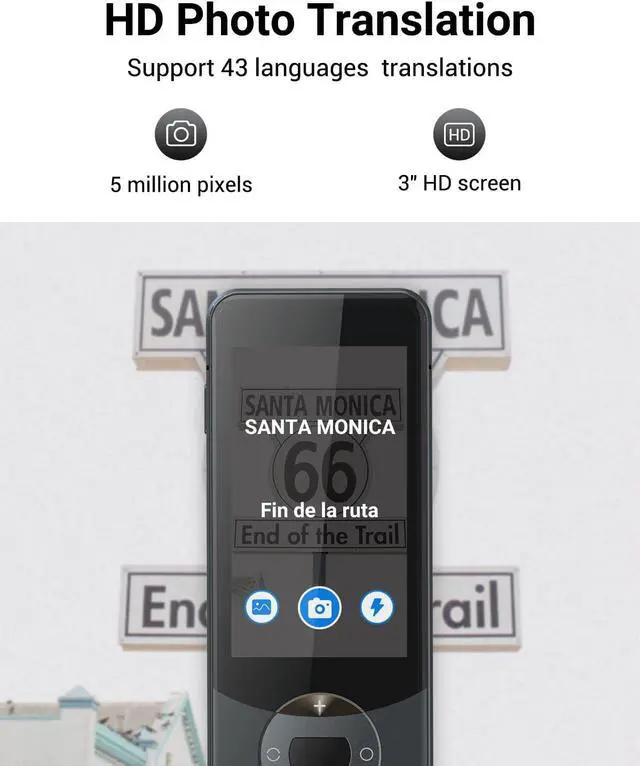 Alt view image 4 of 7 - XUPURTLK Language Translator Device, Voice Translator Device Two Way, 144 Languages Real-Time Translator Device No WiFi Needed, Offline & Recording & Photo Translation for Travel, Business, Learning
