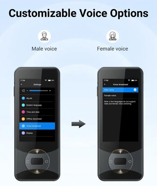 Alt view image 6 of 7 - XUPURTLK Language Translator Device, Voice Translator Device Two Way, 144 Languages Real-Time Translator Device No WiFi Needed, Offline & Recording & Photo Translation for Travel, Business, Learning