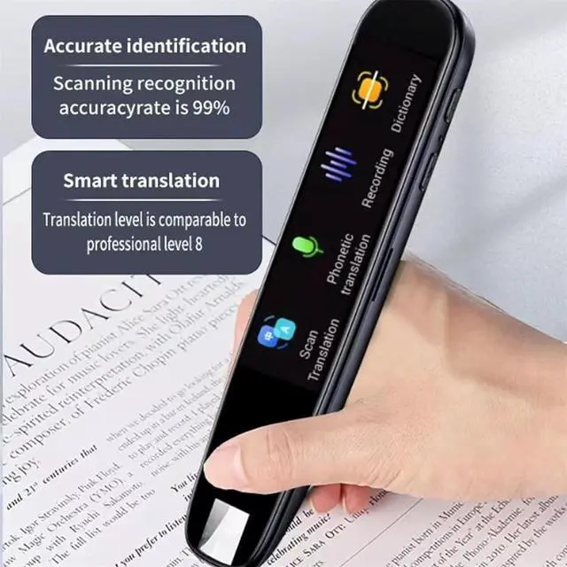 Alt view image 3 of 7 - Scansense Pen, Scan Sense Pen, Scansense AI Smart Pen - Instant AI Answers for Math, History & More Offline Translation, 134 Language Translation Scanning Reading Pen (Upgraded-Black)