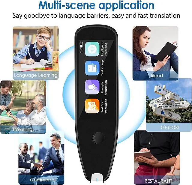 Alt view image 5 of 7 - Pen Translation Device, scanning Translation Reading Pen - multilingual Dictionary Pen with Bluetooth/Wi-Fi/AI Voice Assistant| Scan Text and translate | Speak and translate - Wireless and Offline