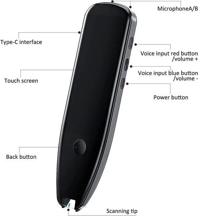 Alt view image 7 of 7 - Pen Translation Device, scanning Translation Reading Pen - multilingual Dictionary Pen with Bluetooth/Wi-Fi/AI Voice Assistant| Scan Text and translate | Speak and translate - Wireless and Offline