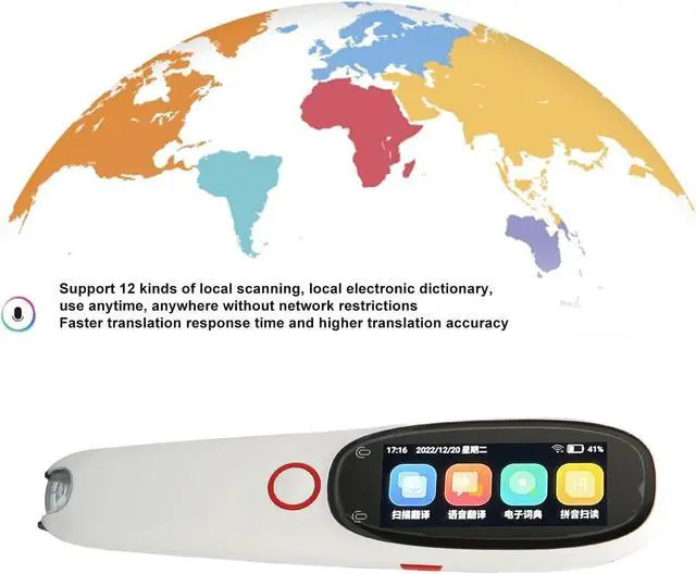 Alt view image 2 of 7 - Language Translator Device, 134 Languages OCR Digital Reader Pen, Touch Control, Voice Translator Device, Text Phonetic Multilingual Translation