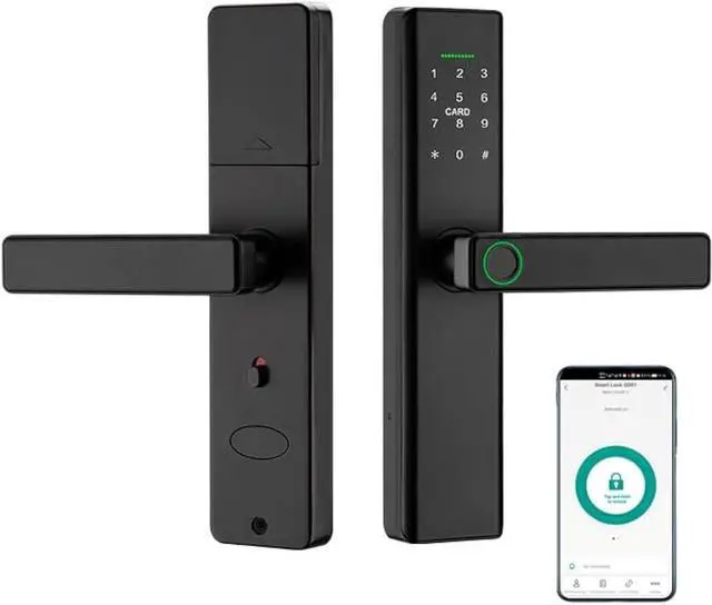 Main image of Smart Lock Fingerprint Door Lock with Touch Screen Password Electronic Locks, Tuya APP Remote Control Smart Door Lock (P12 with TUYA APP)