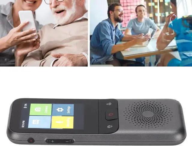 Alt view image 2 of 7 - T11 Smart Voice Translator, Realtime 2 Way Translation, 2.4 Inch 138 Languages Portable Voice Translation, Support /Photo/Recording, for Travel, Shopping, Conference etc.
