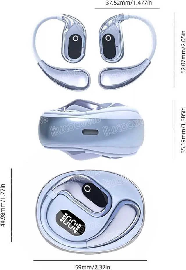 Alt view image 7 of 7 - Peachloft Translator Earbuds - Multi-Language AI Translation Bluetooth Headset, Real-Time 2-Way Translator, Wireless Earbuds for iOS & Android, Smart Language Translation Device (White)