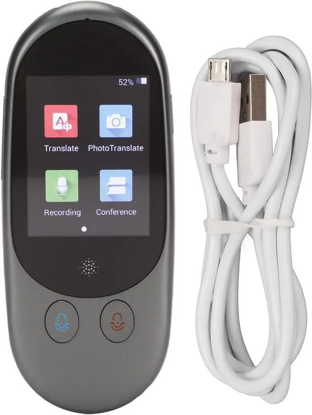 Main image of F1 Language Translator Device, 2 Way Voice Real Time Translation, 2.4 inch HD Touchscreen, Online Offline Voice Photo Translation, Instant Voice Translator for Travel Learning Business (Gray)