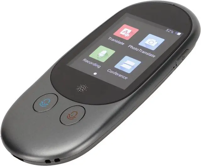 Alt view image 7 of 7 - F1 Language Translator Device, 2 Way Voice Real Time Translation, 2.4 inch HD Touchscreen, Online Offline Voice Photo Translation, Instant Voice Translator for Travel Learning Business (Gray)