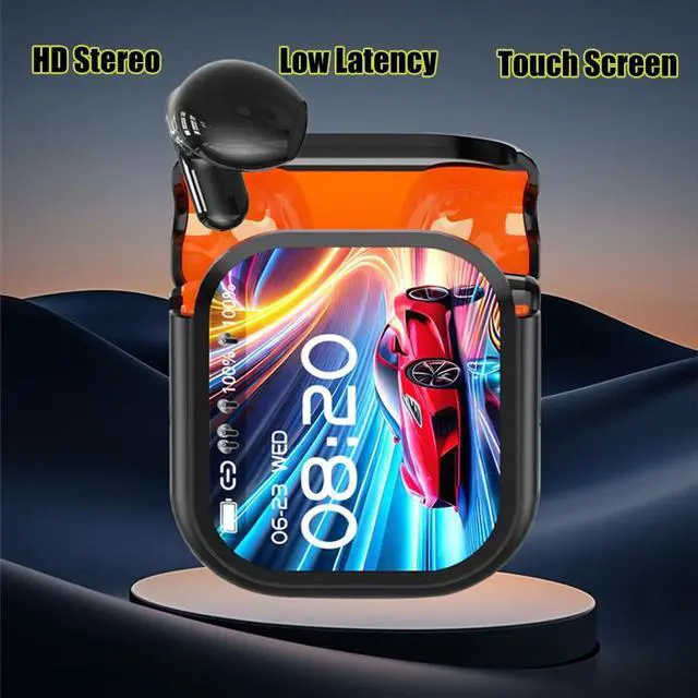 Alt view image 2 of 7 - 2025 New Ne20 Earbuds, Ne20 Translation Earbuds 140 Language, Ai Translation Earbud Real Time, LCD Touch Screen, Ipx6 Waterproof for Travel Business and Gaming Bluetooth Headphones (Black 2)
