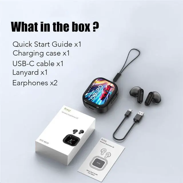 Alt view image 6 of 7 - 2025 New Ne20 Earbuds, Ne20 Translation Earbuds 140 Language, Ai Translation Earbud Real Time, LCD Touch Screen, Ipx6 Waterproof for Travel Business and Gaming Bluetooth Headphones (Black 2)