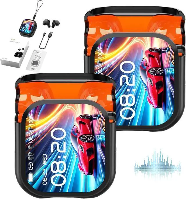 Main image of 2025 New Ne20 Earbuds, Ne20 Translation Earbuds 140 Language, Ai Translation Earbud Real Time, LCD Touch Screen, Ipx6 Waterproof for Travel Business and Gaming Bluetooth Headphones (Black 2)