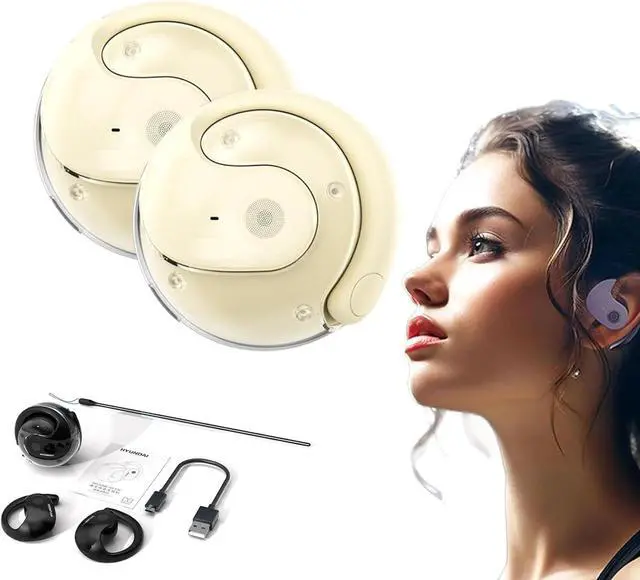Main image of Touchtoin Earbuds, Sentdream Translator, Ai Headphones Language Translation, Hy-T26 Pro Wireless Bluetooth Translation Earbuds, Open Ear Headphones Wireless Bluetooth 5.4, Supports 75 Languages(Beige-