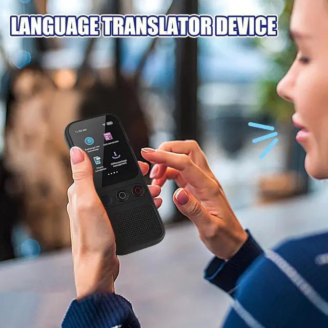 Alt view image 2 of 7 - Translator Device  Real-Time Language Translator, Portable Gadget | 138 Languages Voice Translation, Rechargeable Tool for Travel, Study Abroad, Business Meetings, Daily Conversations, Learning