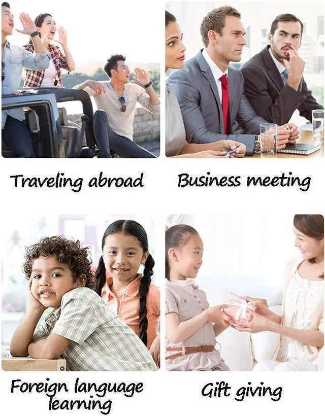 Alt view image 2 of 5 - AI Artificial ligence Instant Translation Machine 42 Languages Two-Way ligent Instant Translation Portable Foreign Language Translator Offline Translation Black Decoration White (White)