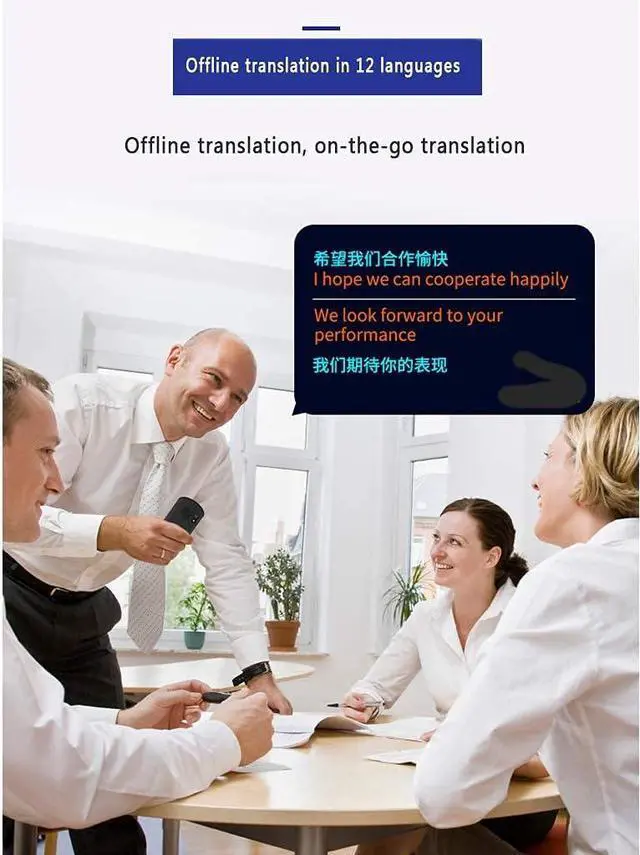 Alt view image 7 of 7 - 85 Language Instant Two-Way Portable Translator with Camera and 15 Days Standby