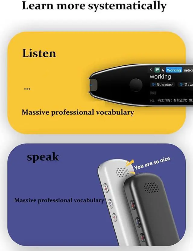 Alt view image 3 of 6 - Scan Dictionary Pen Language Translator - an Offline, WiFi-Enabled Electronic Dictionary Suitable for Study, Work, and Global Travel, rting 112 Languages. (Version A)