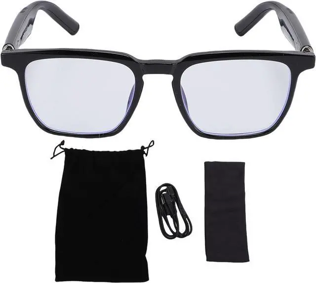 Alt view image 7 of 7 - Heayzoki AI Translation Glasses, Real Time Smart Translator Glasses with 100 Languages, Photo Capturing, Anti Blue Light, Built in Microphone Speaker, for Travel Music Calls (Black)