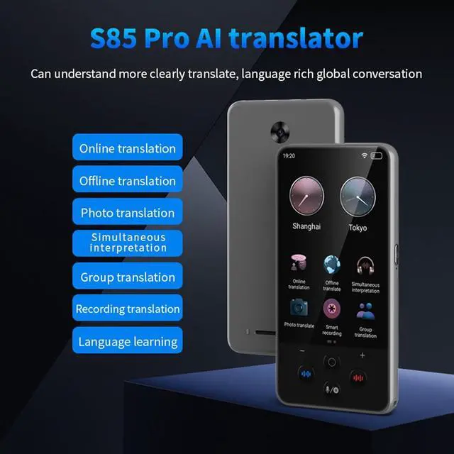 Alt view image 3 of 7 - Language Translator Device with 138 Online Translation, Dual Mic Offline Smart Voice for Work and Study, Touch Screen, Photo Translation, Real-Time Interpretation
