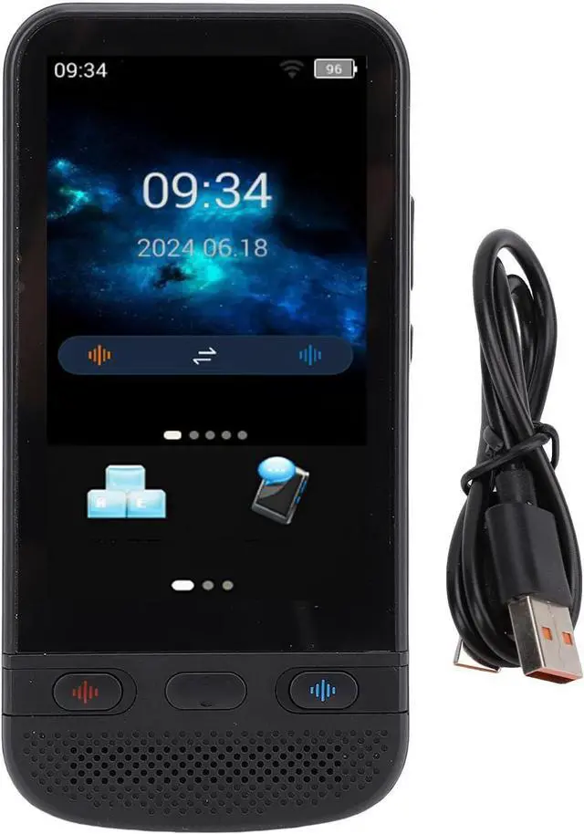 Alt view image 6 of 7 - 152 - Language Translator, Real Time Translator Device for 138 Languages, Voice, Text, Photo Translation, Great Screen for Business, Travel, Learning (Black)