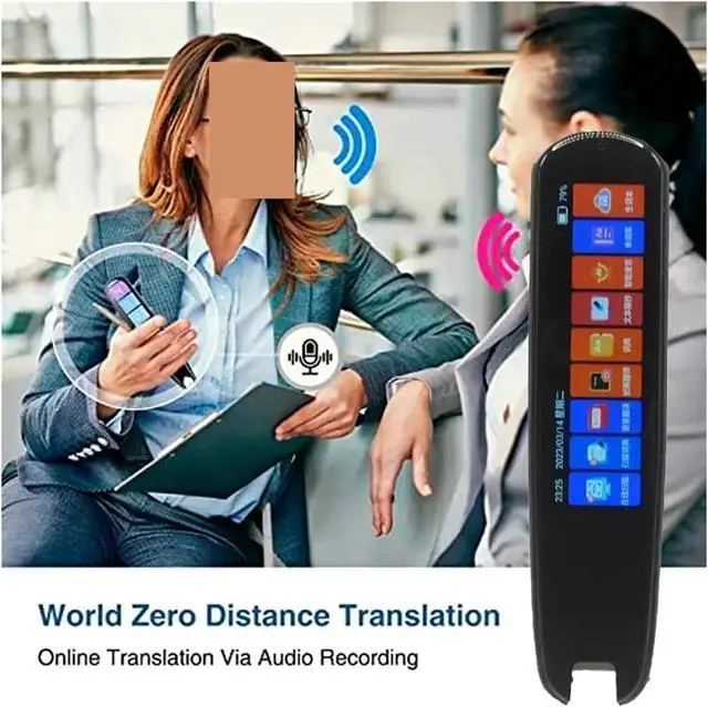 Alt view image 5 of 6 - Smart AI Scan Pen BT Translator Voice Multi 134 Languages rt 3.38 Inch Touch Sn Photo Offline Record Translation for Business Learning Travel