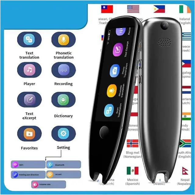 Alt view image 2 of 6 - Smart Multi-Function Language Translation Dictionary Pen, Text Scan Translator Pen for Language Learning English Study for Business Learning