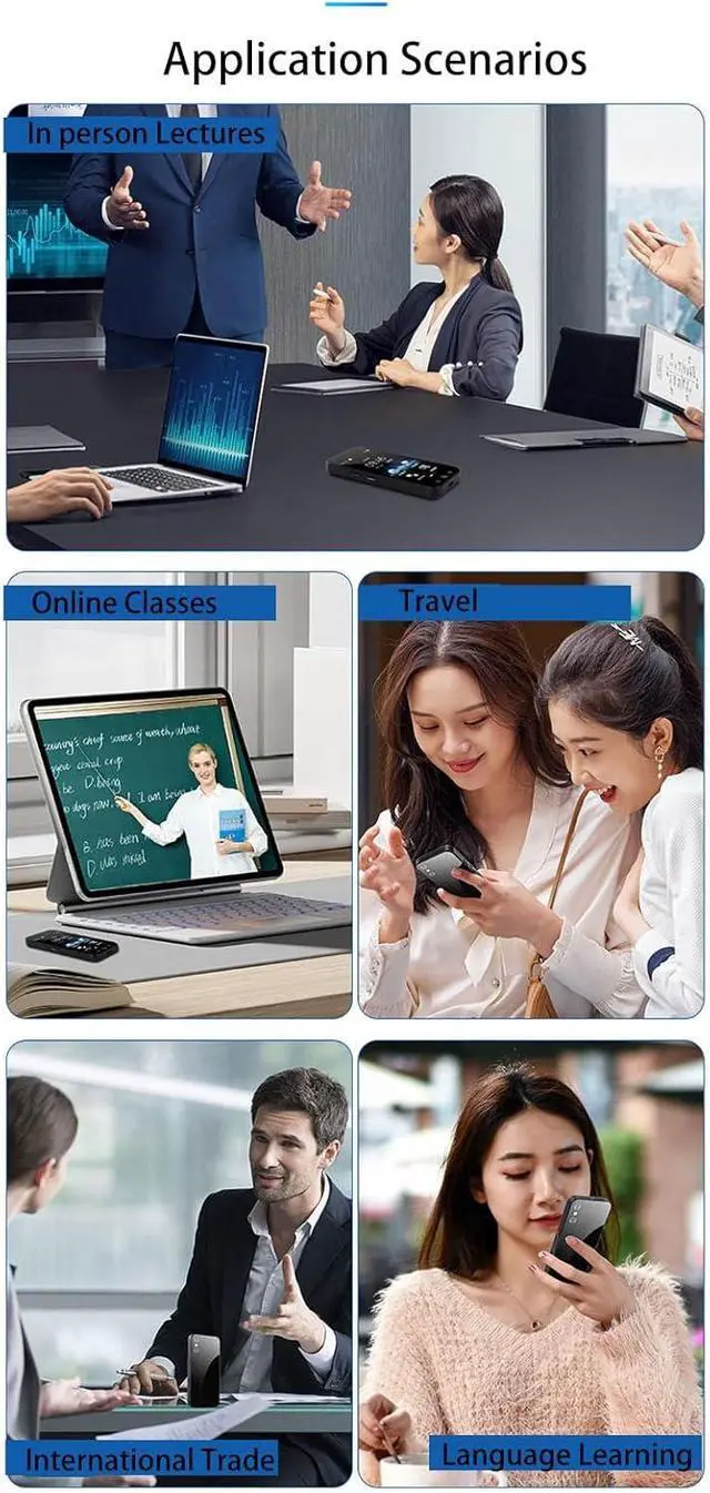 Alt view image 7 of 7 - Yoidesu Offline Language Translator Device, 142 Languages Two Way Real - Time Voice Translation, Recording & Photo AI Translator for Business Learning Travel