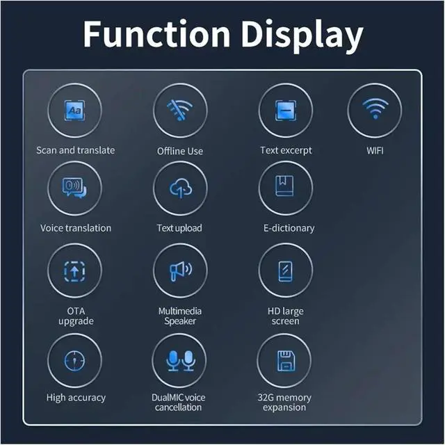 Alt view image 6 of 7 - Language Translator Device, Smart Voice Scan Translator Pen A26 Real Time Language Translator Multifunction Dictionary Translation Business Travel Abroad for Business Learning Travel