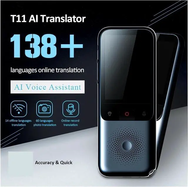 Alt view image 2 of 7 - Language Translator Device, Portable Translator 138 Language Smart Translator Offline in Real Time Smart Voice AI Voice Photo Translator for Business Learning Travel