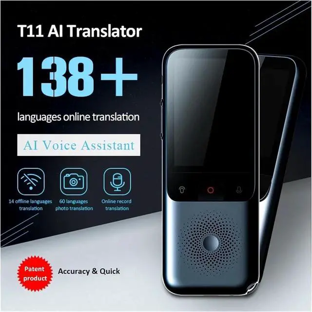 Alt view image 2 of 6 - Language Translator Device, Portable Translator, 138 Language Smart Translator, Real Time Smart Voice AI, Photo Translator for Business Learning Travel