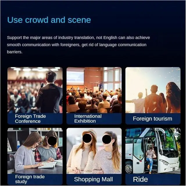 Alt view image 2 of 5 - Language Translator Device, Translation 4.0inch Camera Device Real-Time Smart Voice Photo Translator 1500mA 139 Languages Portable Text Voice Translator for Business Learning Travel