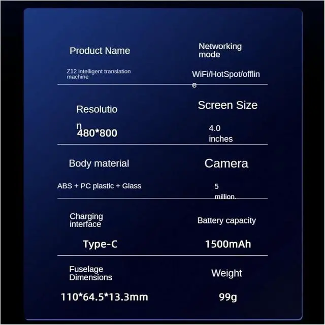 Alt view image 4 of 5 - Language Translator Device, Translation 4.0inch Camera Device Real-Time Smart Voice Photo Translator 1500mA 139 Languages Portable Text Voice Translator for Business Learning Travel