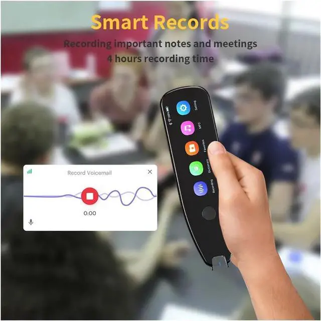 Alt view image 7 of 7 - Language Translator Device, Smart Voice Scan Translator Pen Real-Time Multi-Function Language Translation Business Travel Abroad Dictionary Pen for Business,Study & Travel