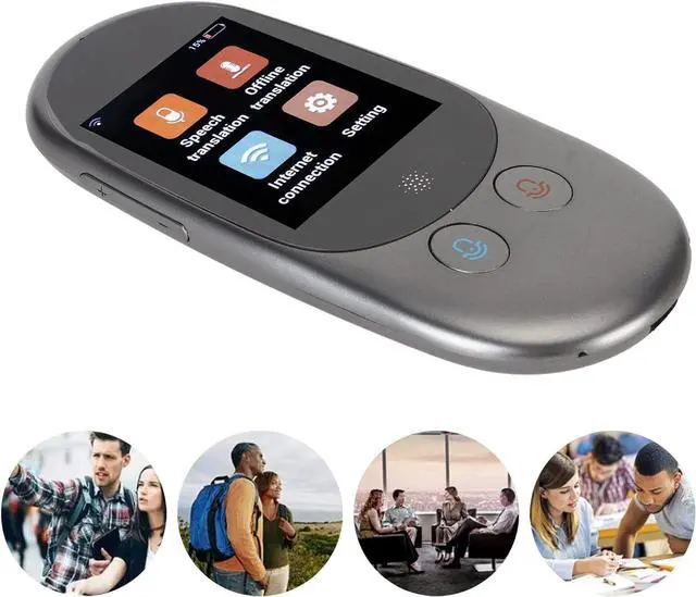 Alt view image 3 of 7 - Language Translator Device, 126 Different Languages, 2.4inch LCD Touch Sn, Portable Smart